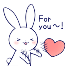 Lovey-dovey rabbit 3 (English) sticker #10282482