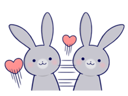 Lovey-dovey rabbit 3 (English) sticker #10282483