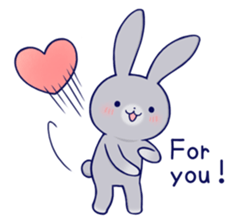 Lovey-dovey rabbit 3 (English) sticker #10282484