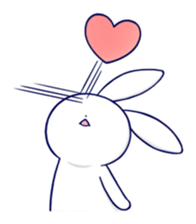 Lovey-dovey rabbit 3 (English) sticker #10282485