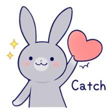 Lovey-dovey rabbit 3 (English) sticker #10282486