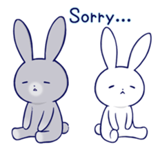 Lovey-dovey rabbit 3 (English) sticker #10282489