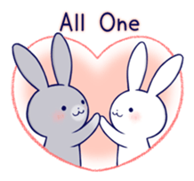 Lovey-dovey rabbit 3 (English) sticker #10282491