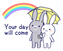 Lovey-dovey rabbit 3 (English) sticker #10282492