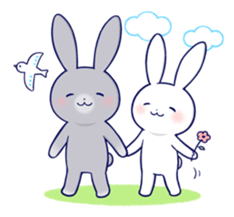 Lovey-dovey rabbit 3 (English) sticker #10282493