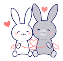 Lovey-dovey rabbit 3 (English) sticker #10282494