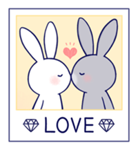 Lovey-dovey rabbit 3 (English) sticker #10282495