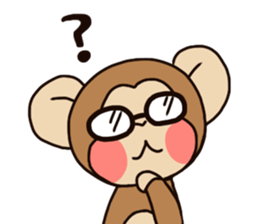 The monky wearing glasses sticker #10282582