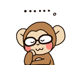 The monky wearing glasses sticker #10282590