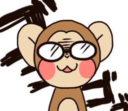 The monky wearing glasses sticker #10282605