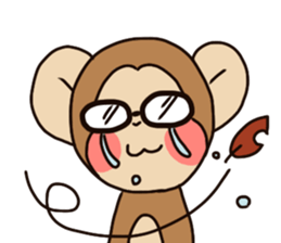The monky wearing glasses sticker #10282606