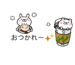 Rabbit and pleasant friends balloon sticker #10284177