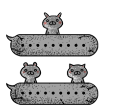 Rabbit and pleasant friends balloon sticker #10284186