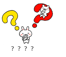 Rabbit and pleasant friends balloon sticker #10284193