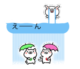 Rabbit and pleasant friends balloon sticker #10284205