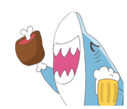 Happy Shark sticker #10285306