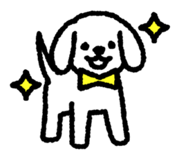 White Lop-eared Dog 1 sticker #10285656