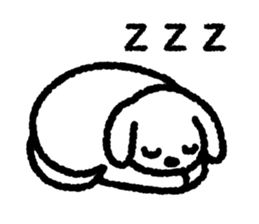 White Lop-eared Dog 1 sticker #10285661