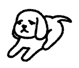 White Lop-eared Dog 1 sticker #10285665