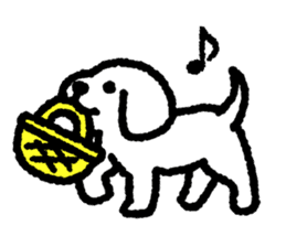 White Lop-eared Dog 1 sticker #10285667