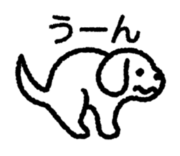 White Lop-eared Dog 1 sticker #10285668