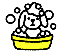 White Lop-eared Dog 1 sticker #10285672