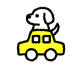 White Lop-eared Dog 1 sticker #10285678