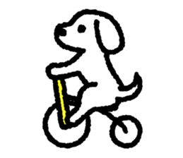 White Lop-eared Dog 1 sticker #10285681