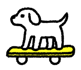 White Lop-eared Dog 1 sticker #10285682