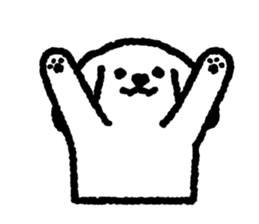 White Lop-eared Dog 1 sticker #10285691