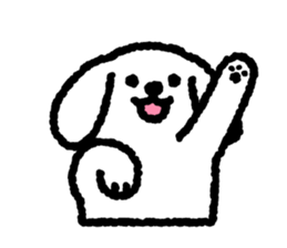 White Lop-eared Dog 1 sticker #10285692