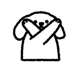 White Lop-eared Dog 1 sticker #10285693