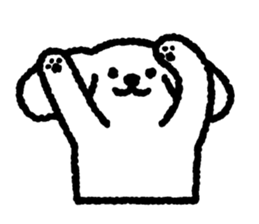 White Lop-eared Dog 1 sticker #10285694