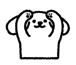 White Lop-eared Dog 1 sticker #10285695