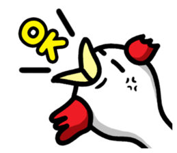 cute chicken angry chicken sticker #10286657