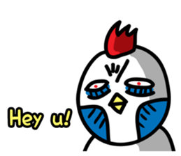 cute chicken angry chicken sticker #10286665
