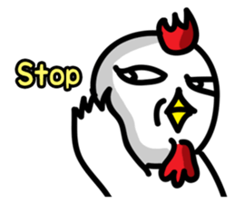 cute chicken angry chicken sticker #10286675