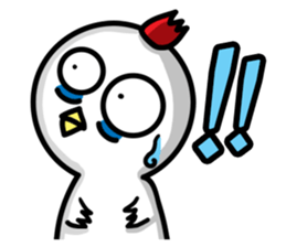 cute chicken angry chicken sticker #10286679