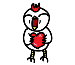 cute chicken angry chicken sticker #10286680