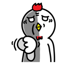 cute chicken angry chicken sticker #10286681