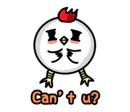 cute chicken angry chicken sticker #10286684