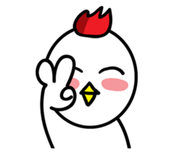 cute chicken angry chicken sticker #10286689