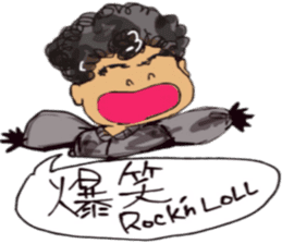 Rock'n RoLL kun sticker #10288432