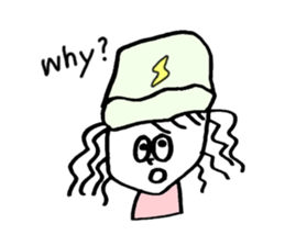 colorful girl's sticker #10288519