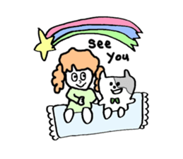 colorful girl's sticker #10288524