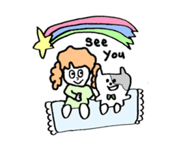 colorful girl's sticker #10288524