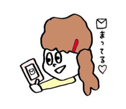 colorful girl's sticker #10288529