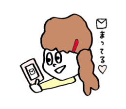colorful girl's sticker #10288529