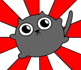 Spherical black cat 4 sticker #10288635