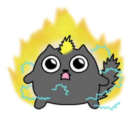 Spherical black cat 4 sticker #10288638